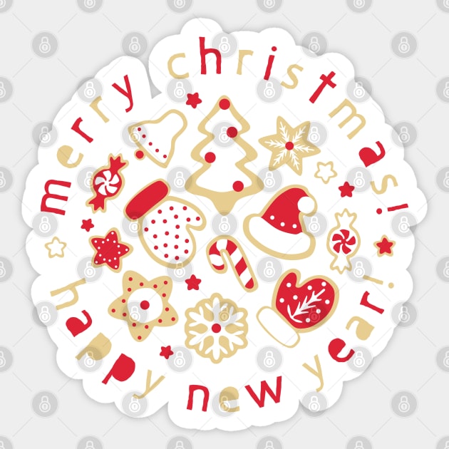 Merry Christmas! Happy new year! Sticker by lents